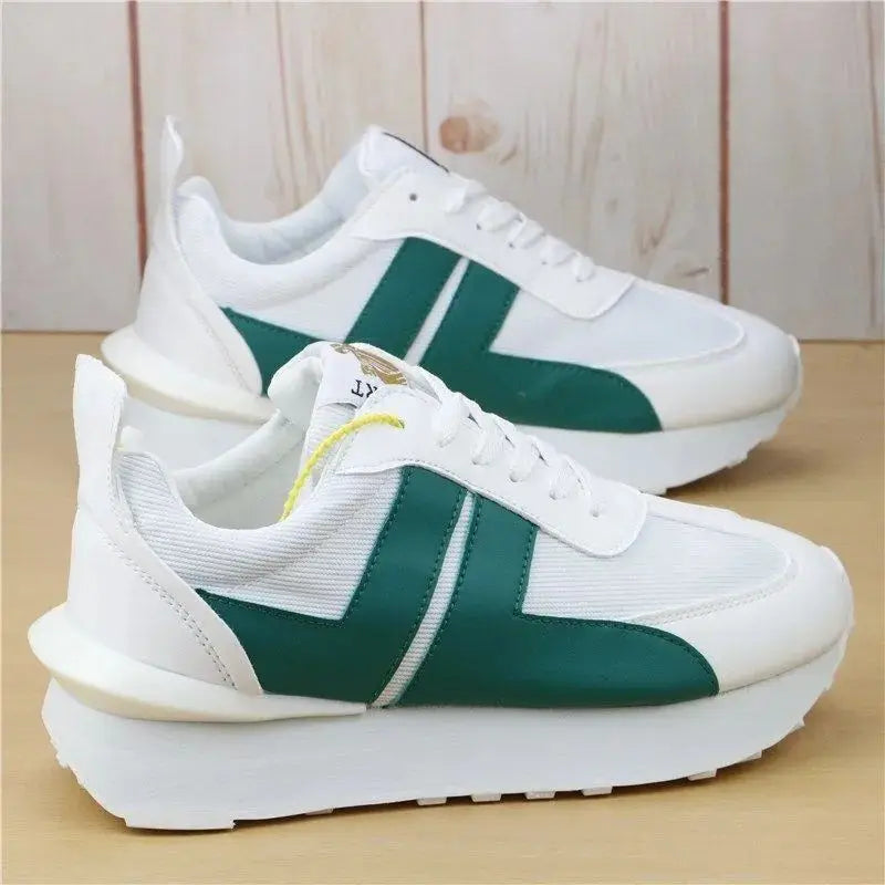 Scarpe Da Ginnastica Casual Uomo Donna Con Piattaforma Maggiorata Traspirante In Pelle Retro
