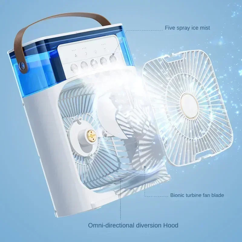 Umidificatore Portatile Ventilatore Condizionatore Di Aria Idrocooling Regolazione Aria Tre Velocità Ufficio