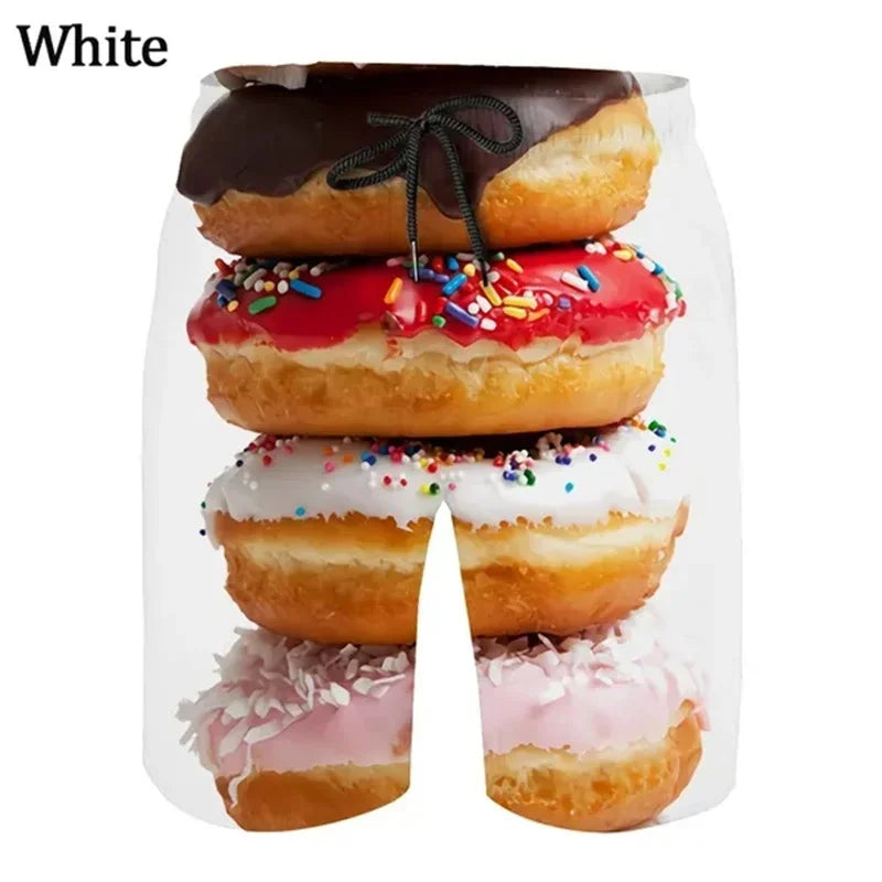 Pantaloncini Da Spiaggia Bambini 3D Stampa Ciambella Fiori Grafica Costume Da Bagno Estate Moda