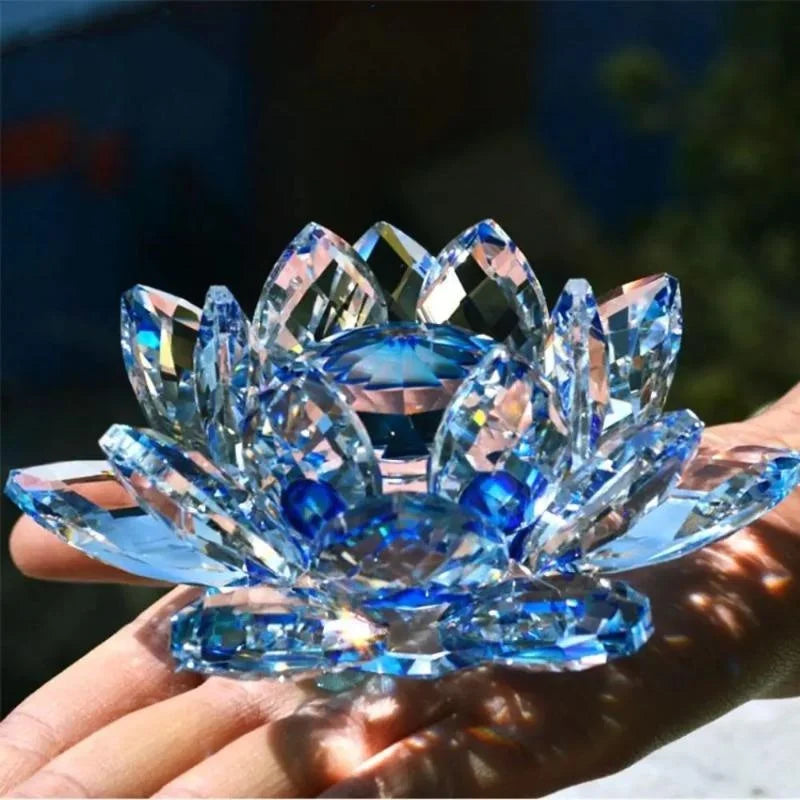 Figurina Fiore Di Loto In Vetro Cristallo Nozze E Casa Collezione Ornamenti Da Tavolo Regalo Souvenir