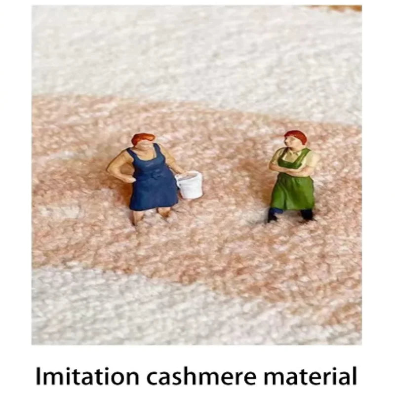 VIKAMA Tappeto Imitazione Cashmere Antiscivolo Per Bagno Ingresso Esterno Soggiorno Camera Da Letto Morbido Decor