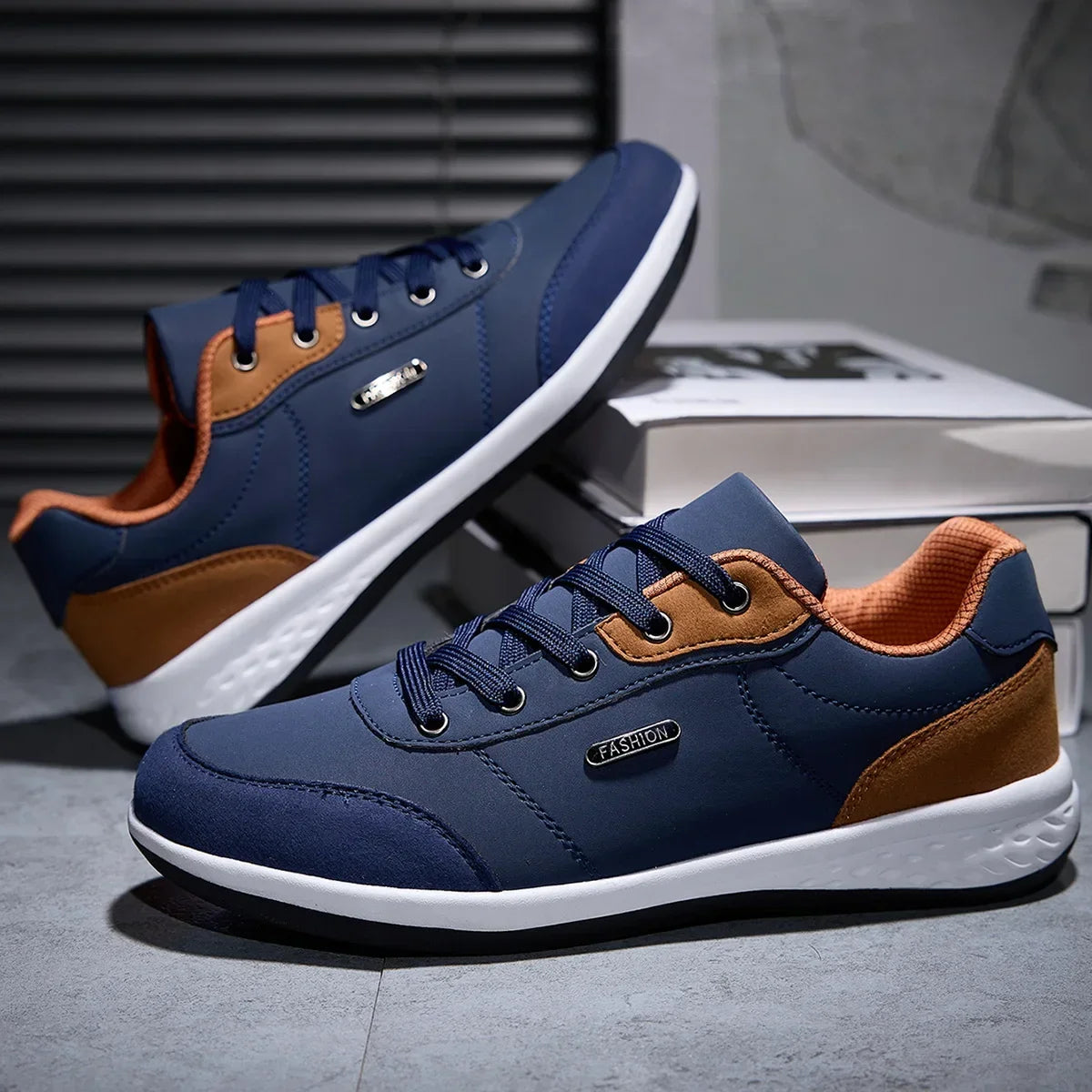 Scarpe Da Uomo Impermeabili Primavera Autunno Sneakers Da Passeggio In Pelle Antiscivolo Per Tempo Libero