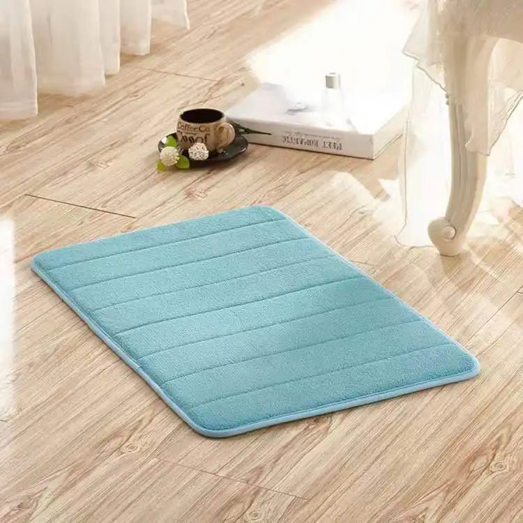 Set Tappetini Assorbenti in Memory Foam Antiscivolo per Bagno Cucina Pavimento e Toilette