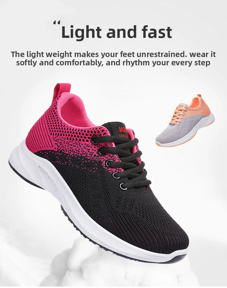Scarpe Da Ginnastica Da Donna Vulcanizzate Air Mesh Morbide E Leggere Con Plateau Basso Da 1 A 3 Cm Lacci Scarpe Casual