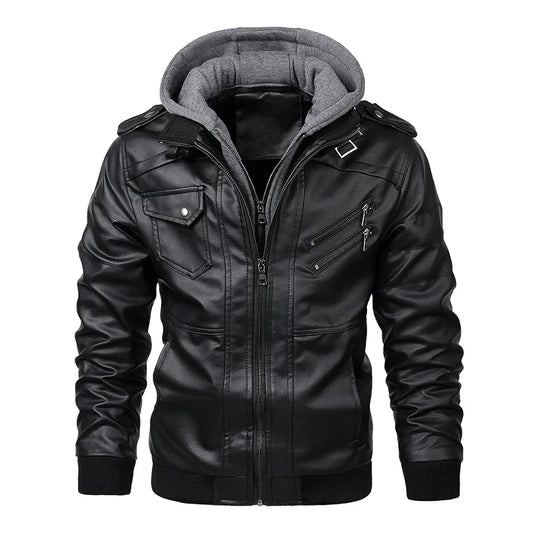 Giacche In Pelle Da Uomo Autunno Inverno Moto In PU Capispalla In Pelle Da Motociclista Di Marca