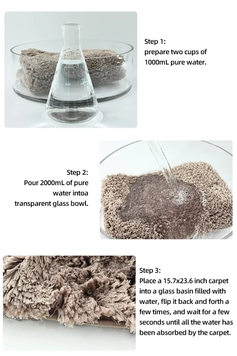 Tappetino Da Bagno Arrotondato E Ispessito Antiscivolo Peluche Assorbente Per Vasca E Per Porta D Ingresso