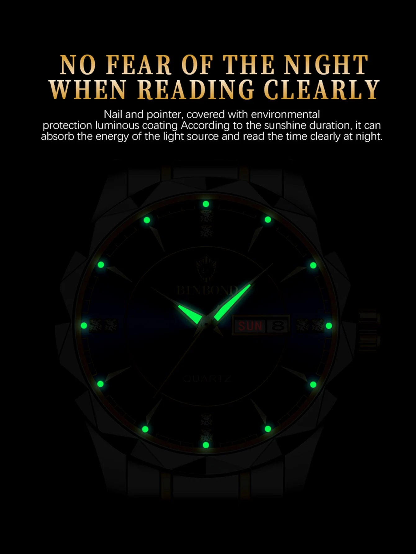 Orologio Da Donna BinBong Quarzo Di Lusso In Acciaio Inossidabile Data Luminosa Impermeabile Regalo Per Fidanzata