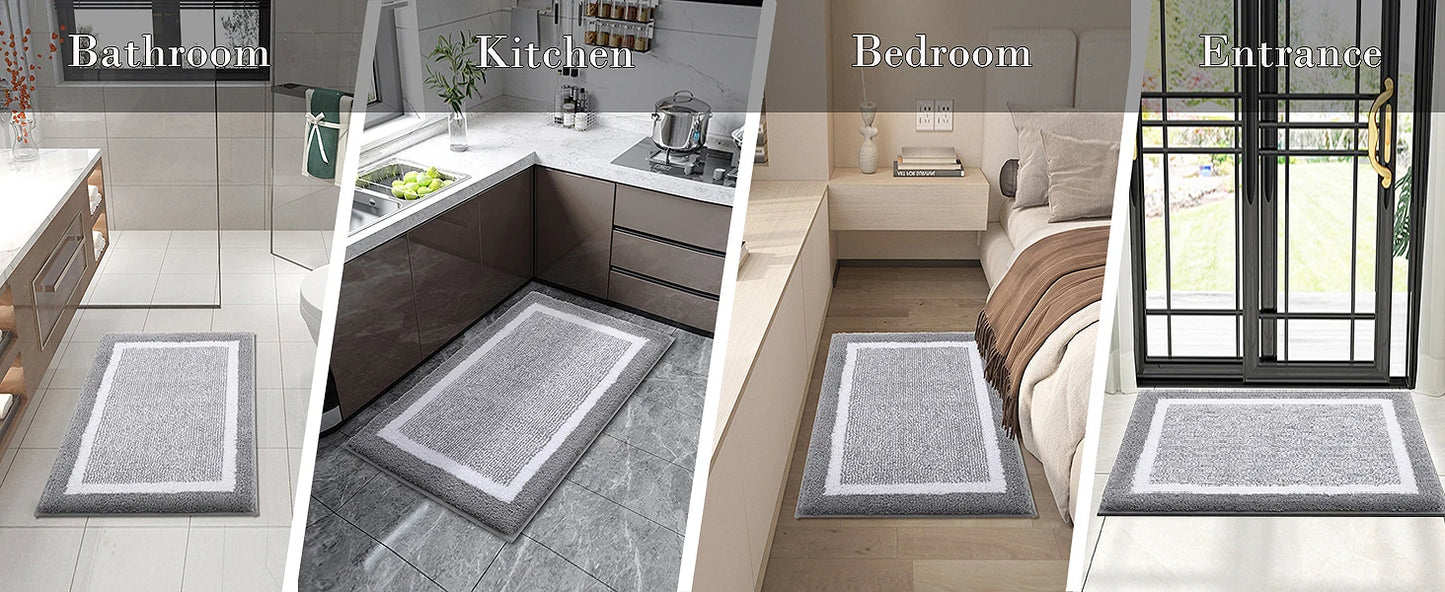 Tappetini Da Bagno Antiscivolo In Microfibra Extra Morbidi E Assorbenti Lavabili In Lavatrice Ad Asciugatura Rapida