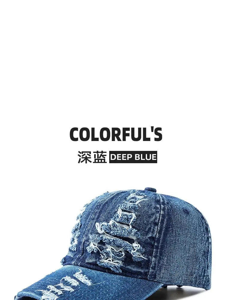 Berretto Da Baseball Denim Lavato Unisex Snapback Traspirante Con Protezione Solare Vintage Primavera Estate