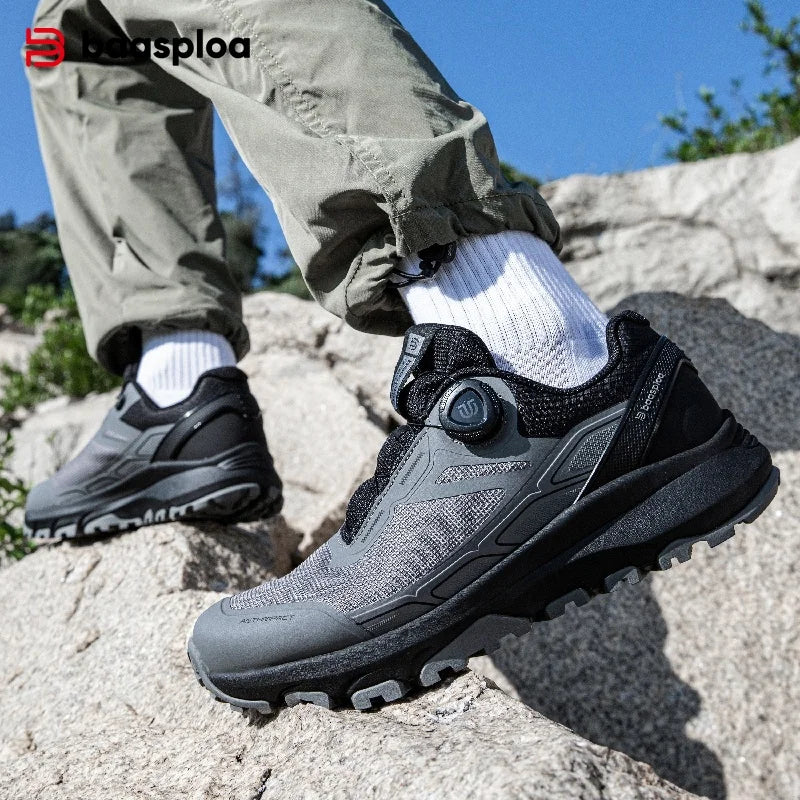 Baasploa Scarpe Da Trekking Uomo Traspiranti In Rete Antiscivolo Elevazione Comfort Outdoor