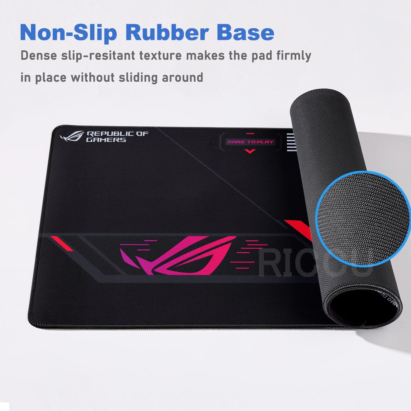 Tappetino per Mouse XXL ASUS ROG Republic Of Gamers Antiscivolo in Gomma per Scrivania da Gioco e Tastiera