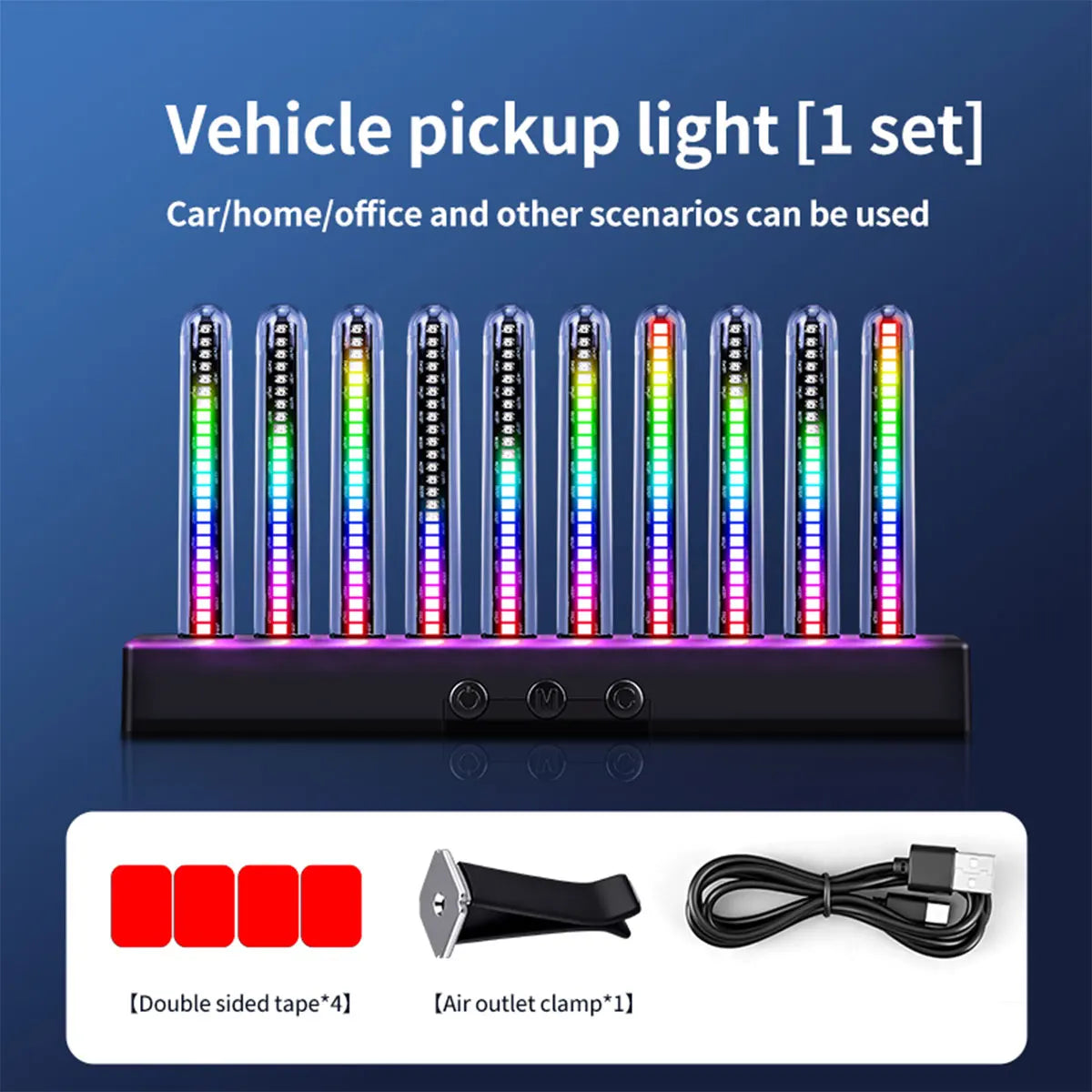 Luce Ambientale RGB Con Sensore Sonoro Striscia LED Sincronizzata Con La Musica Per Auto USB E Cruscotto