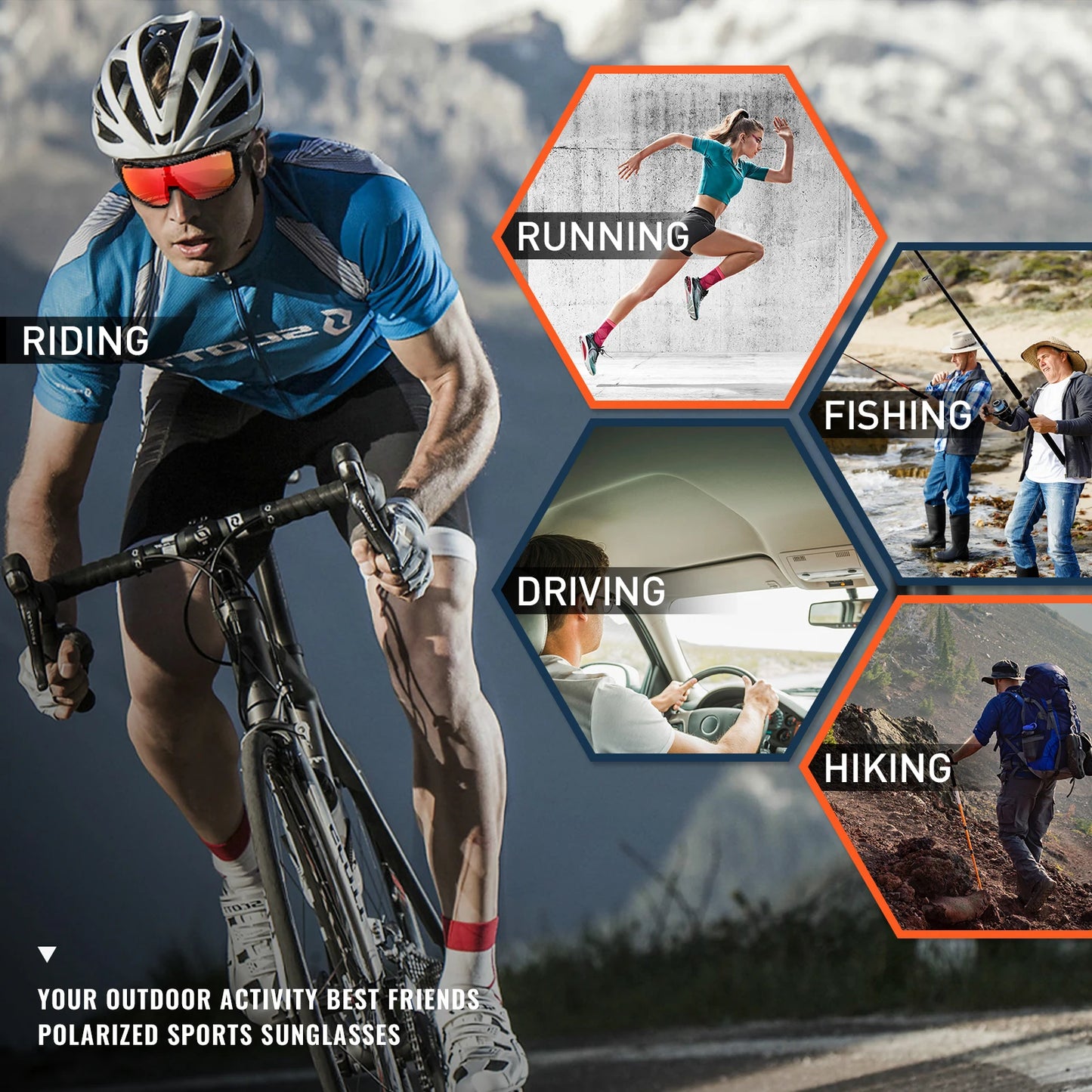 Occhiali Da Ciclismo Polarizzati SCVCN UV400 Uomo Donna MTB Sportivi Occhiali Da Sole Promozione Basso Prezzo