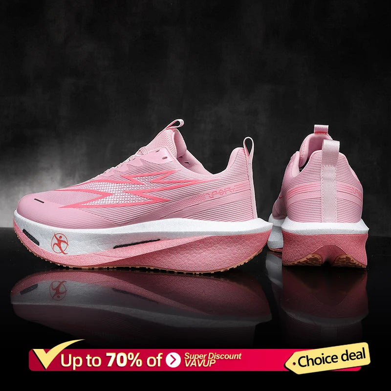 Scarpe Da Corsa Con Piastra In Carbonio Per Maratona Traspiranti Leggere Sneakers Atletiche Uomo Donna