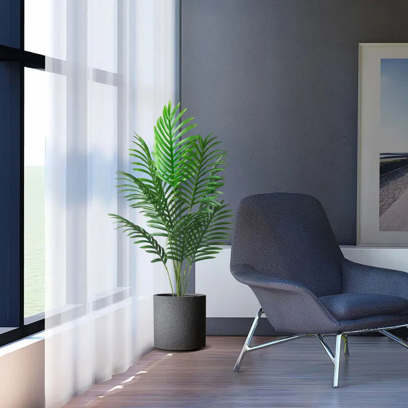 Palma Artificiale Grande 90-120 Cm Piante Finte Foglie Di Palma Verdi Per Decorazione Del Giardino Di Casa