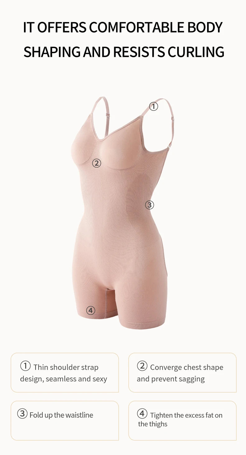Fajas Colombianas da donna Shapewear Body senza cuciture Sexy controllo della pancia Butt Lifter Coscia più sottile Curve migliorate