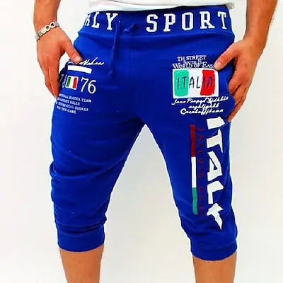Pantaloncini Sportivi Uomo Capri Con Coulisse Stampa Lettera Outdoor Weekend Streetwear Moda