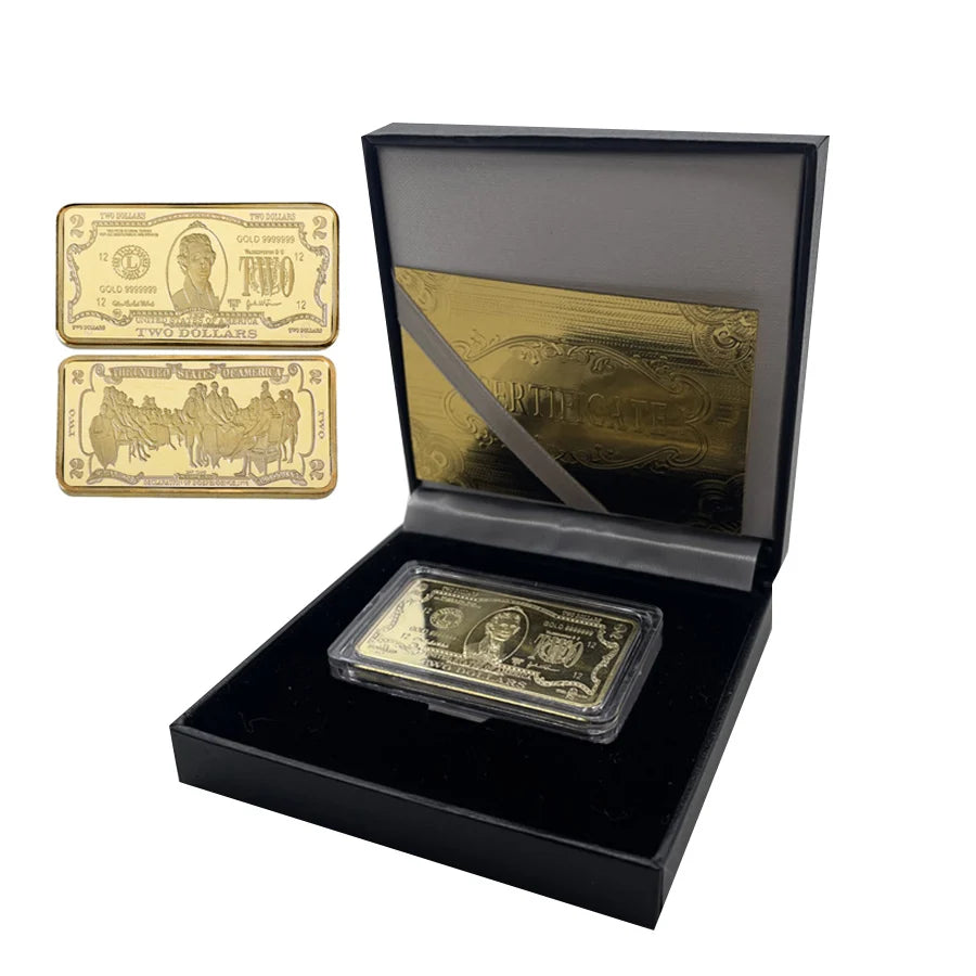 Lingotti Buffalo Placcati Oro Da 100 Dollari Stati Uniti D America Collezionabili Regalo Souvenir
