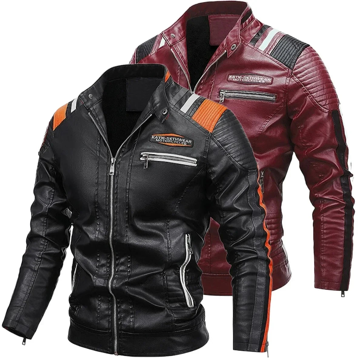 Giacca Da Motociclista In Pelle Da Uomo Bomber Con Colletto In Piedi Giacche Da Moto Per Uomo PU Di
