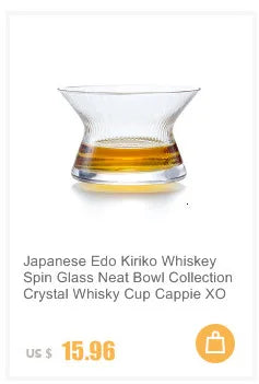Bicchiere Whisky Vecchio Stile Con Base Pesante In Cristallo Design Giapponese Aderia