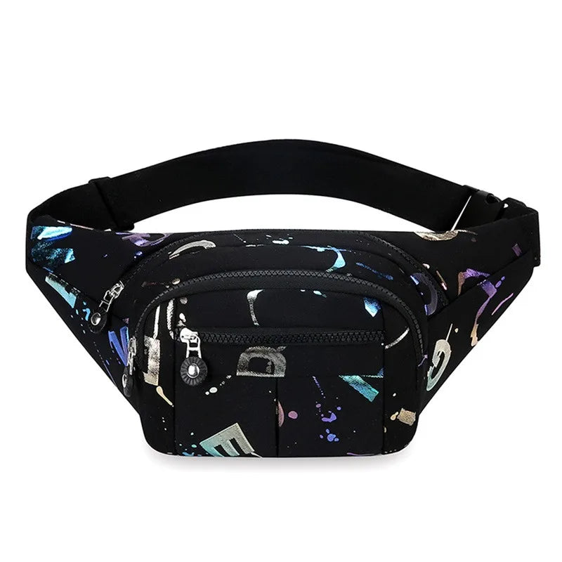 Marsupio da Donna Impermeabile in Tessuto Oxford Borsa a Cintura e Tracolla Borsa a Banana Moda Femminile