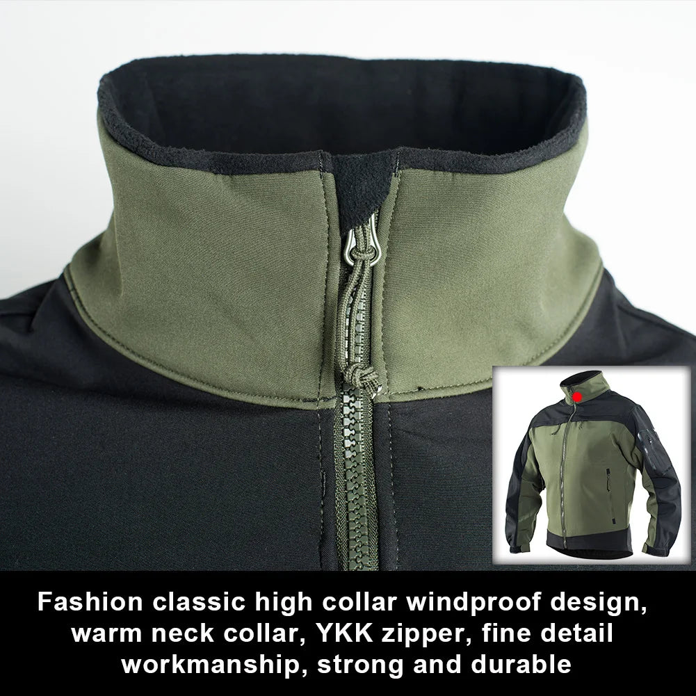 Giacca Tattica In Pile Mimetico Militare Da Uomo Softshell Impermeabile Per Safari Dell Esercito Invernale