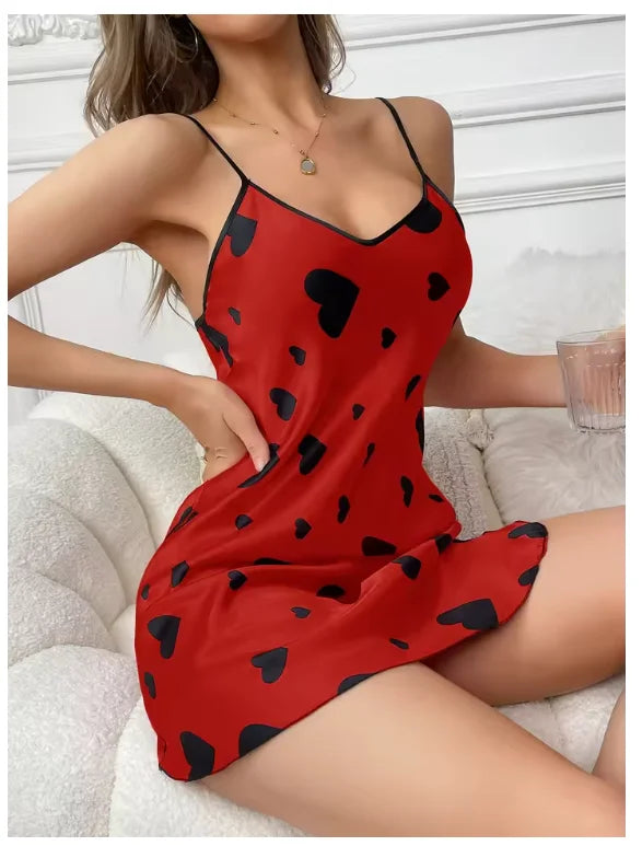 Camicia Notte Da Donna Canotta Scollo A V Spalline Regolabili In Seta Sintetica Morbida Per Tutte Le Stagioni