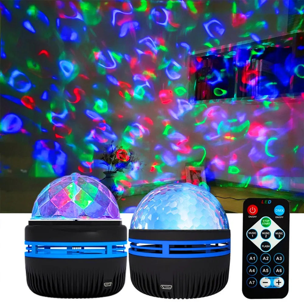 Proiettore Galaxy USB 5V Luci Notturne Colorate Rotante a 360 Gradi con Telecomando per Home Theater e Decorazione Stanza