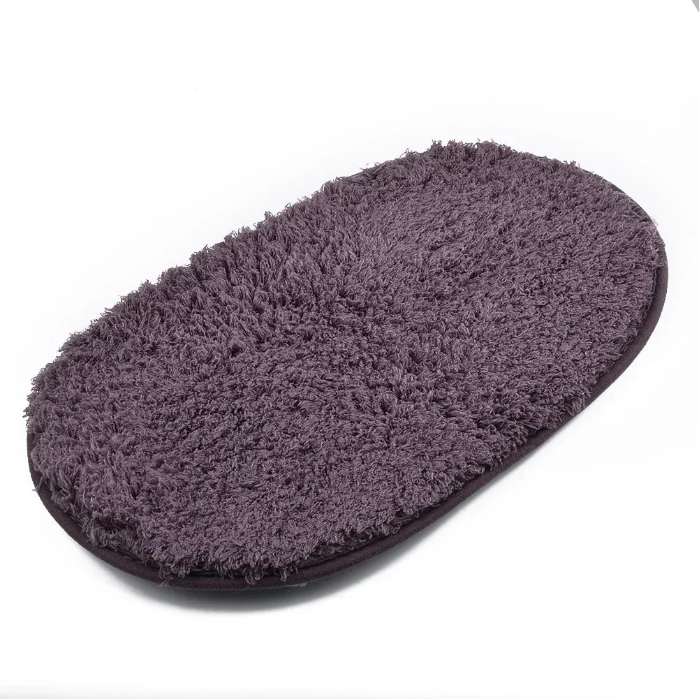 Tappetini da Bagno Antiscivolo in Memory Foam Ellittici Morbidi con Assorbimento Idrico per Pavimento del WC Spessi