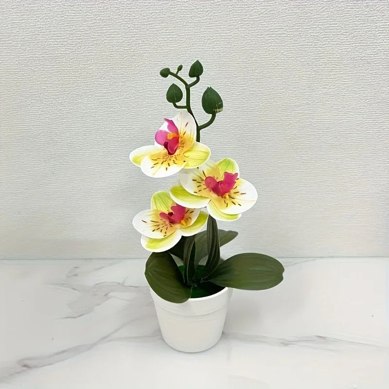 Orchidea Artificiale Decorazione Per Casa E Ufficio Espositore Da Tavolo Decorazione Floreale D'Ingresso Non Sbiadisce