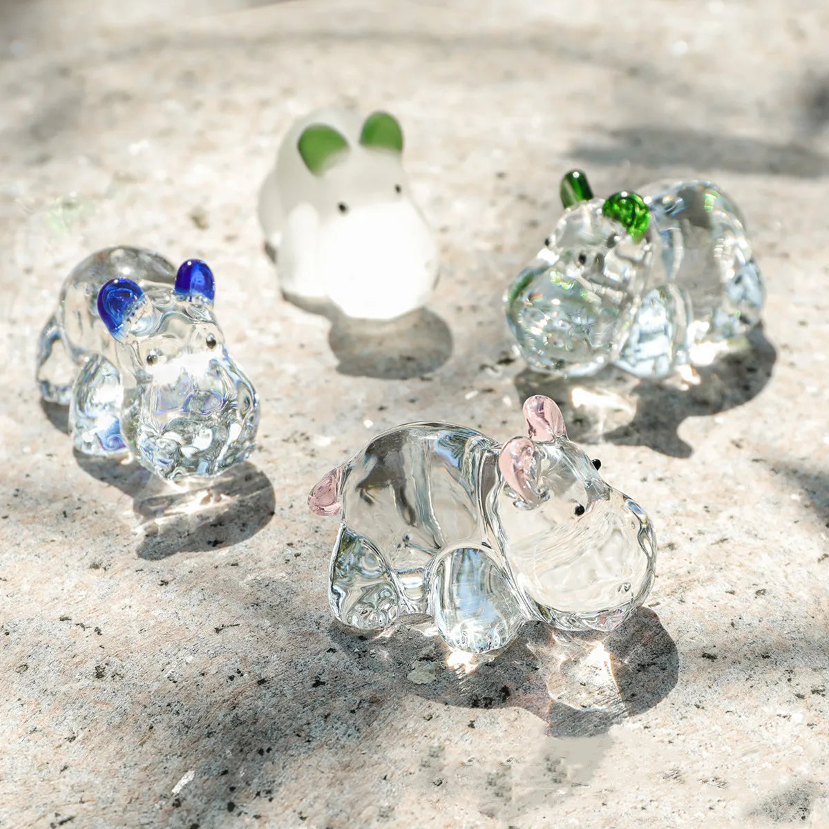 Fermacarte Di Cristallo Ippopotamo Feng Shui Decorazione In Vetro Mini Ornamento Animale Da Scrivania Regalo Souvenir