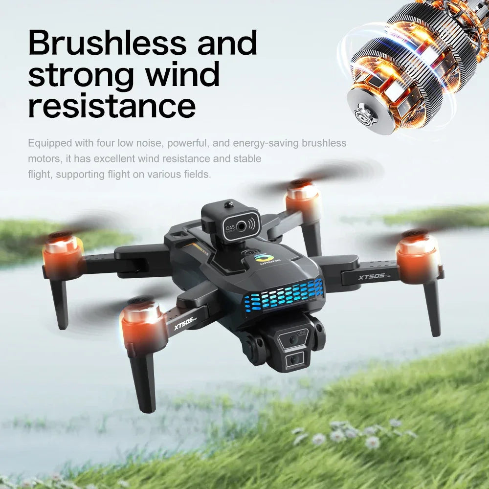 Drone Professionale GPS 8K Con Gimbal Tre Assi Brushless RC Quadricottero Ostacoli Fotocamera HD 4K 5G