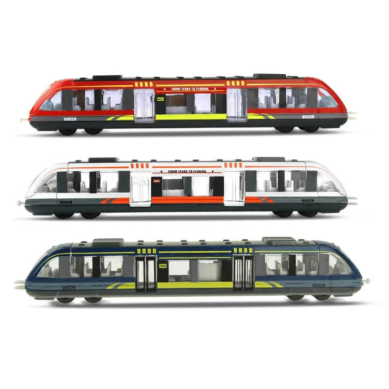 Set Treni Giocattolo Locomotiva Ad Alta Velocità Motore Pressofuso Modello Auto Scorrevole Per Bambini