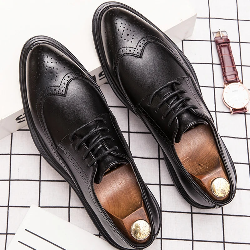 Scarpe Brogue In Pelle Di Alta Qualità Uomo Classiche E Eleganti Da Ufficio E Da Sposa