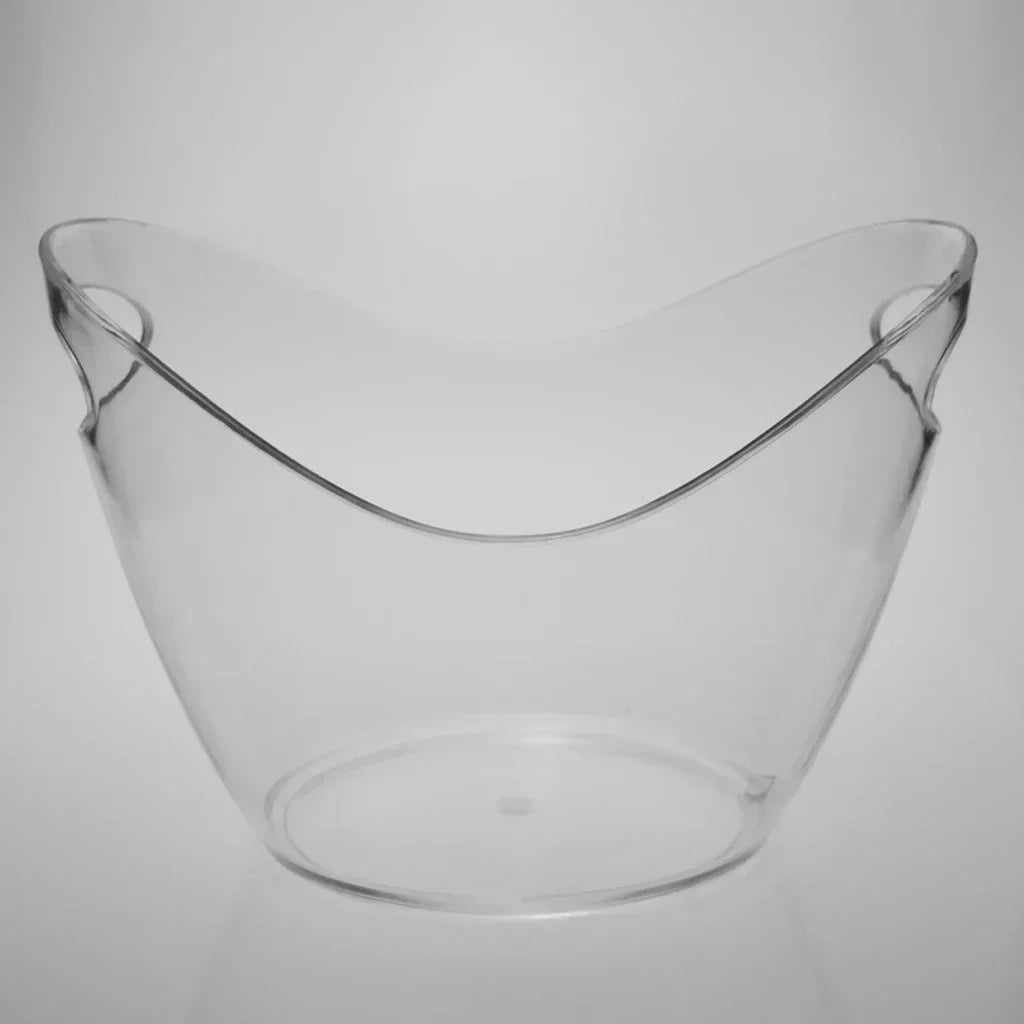 Secchiello Per Ghiaccio In Plastica Trasparente 4L E 8L Per Cubetti E Bottiglie Di Champagne Per Bar