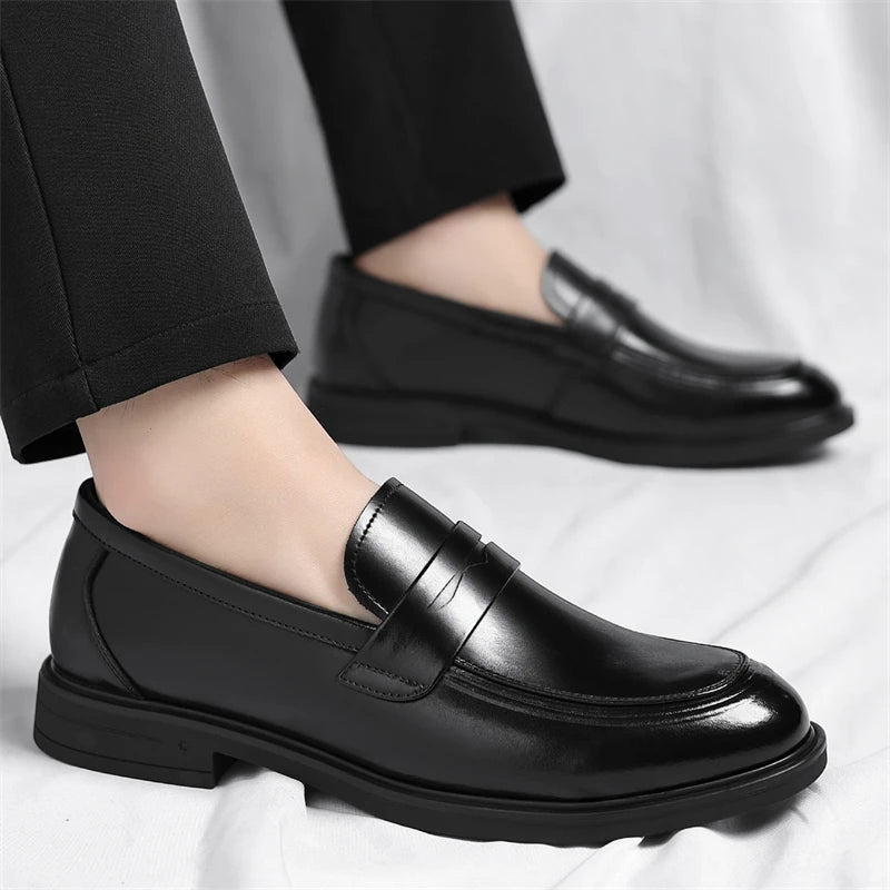 Mocassini Formali In Pelle Da Uomo Stile Italiano Slip On Eleganti Scarpe Da Lavoro E Da Ufficio Confortevoli E Leggere