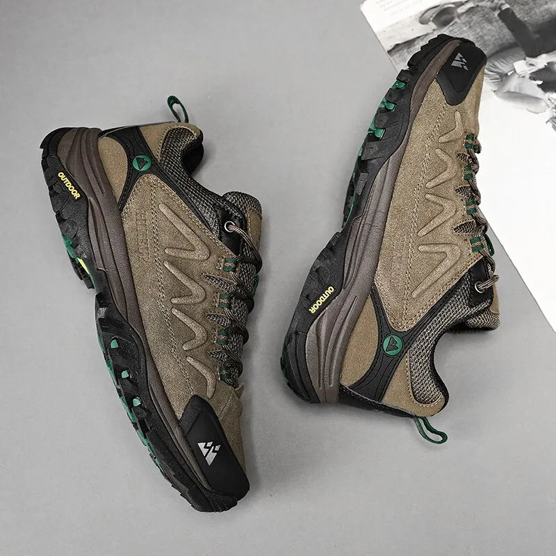 Scarpe Da Trekking Da Uomo In Pelle Hikeup Traspiranti Scarpe Da Ginnastica Da Trekking Turistiche Per Trail E Montagna