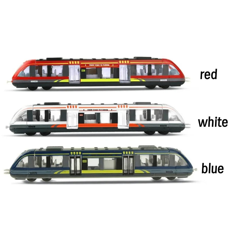 Set Treni Giocattolo Locomotiva Ad Alta Velocità Motore Pressofuso Modello Auto Scorrevole Per Bambini