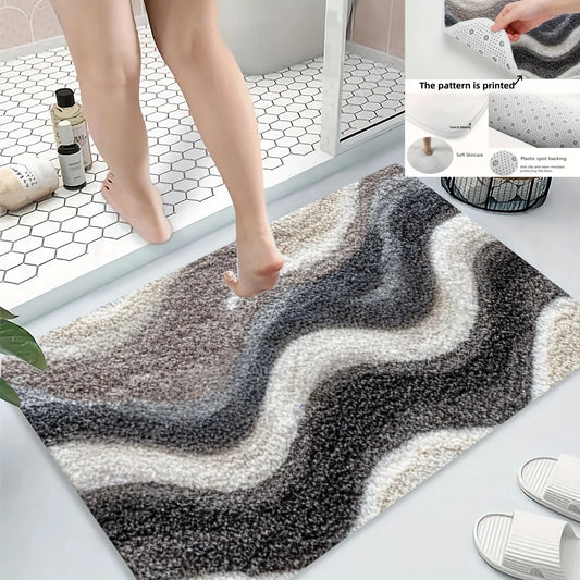 Tappetino Da Bagno Marrone Grigio Antiscivolo In Morbido Pile Tappeto A Pelo Corto Per Bagno Soggiorno Cucina