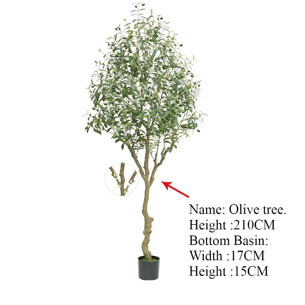 Albero Oliva Artificiale Grande Con Base Regolabile Da 60 Cm A 210 Cm Per Decorazione Ufficio E Casa