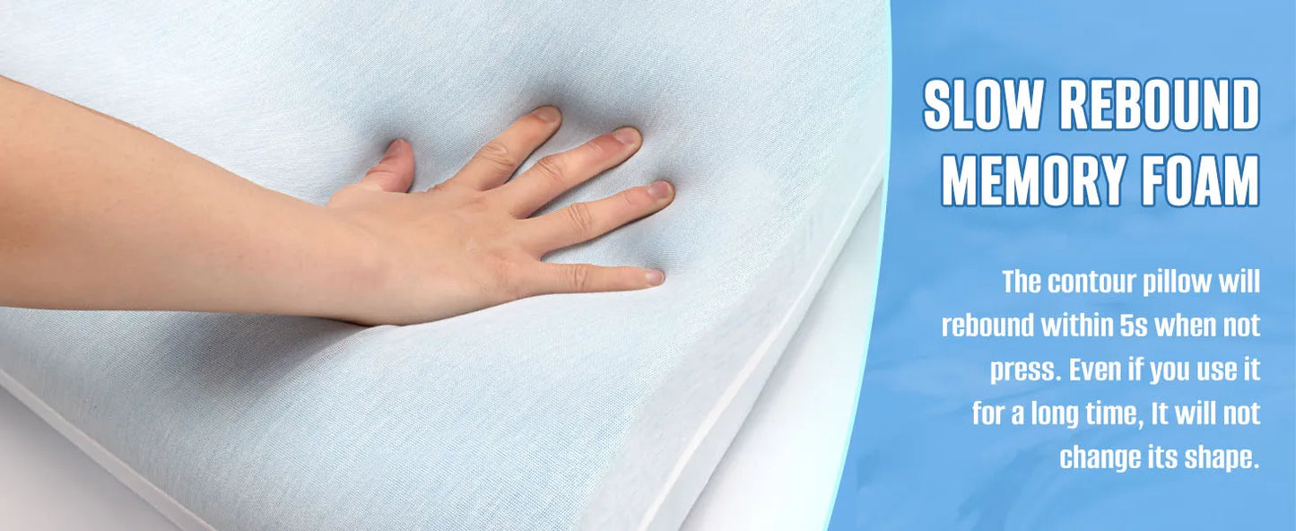 Cuscino Cervicale In Memory Foam Per Sollievo Dolore Collo Spalle Adatto A Dormire Su Laterale Retro E Addome