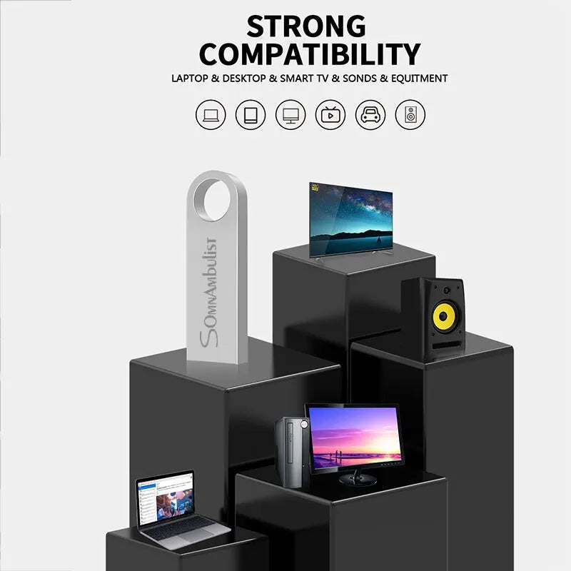 Pen Drive USB 2.0 Ad Alta Velocità SomnAmbuList 4GB 8GB 16GB 32GB 64GB 128GB Compatibile Con PC E Dispositivi Mobili