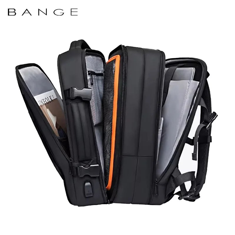 Zaino Espandibile BANGE Da Uomo Per Laptop 17,3 Pollici Impermeabile Grande Capacità Per Viaggio E Escursionismo