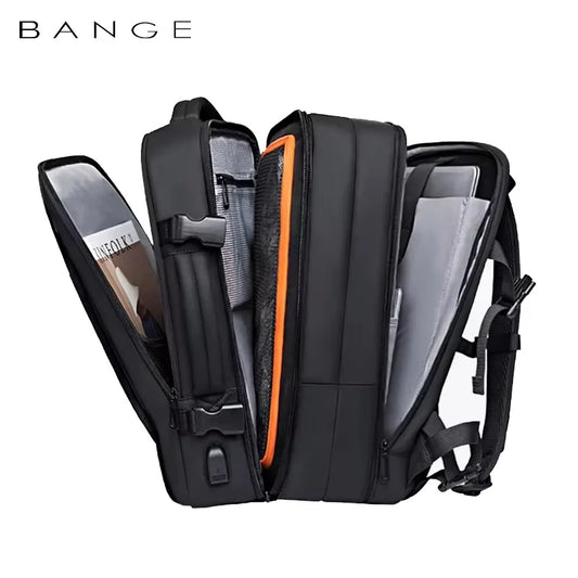 Zaino Espandibile BANGE Da Uomo Per Laptop 17,3 Pollici Impermeabile Grande Capacità Per Viaggio E Escursionismo
