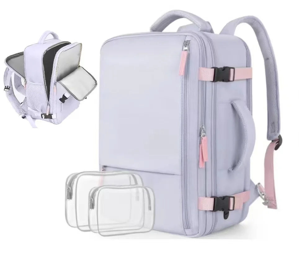 Zaino Da Viaggio Unisex Per Laptop Da 15 Pollici Grande Capacità 36 55 Litri Per Oggetti Personali
