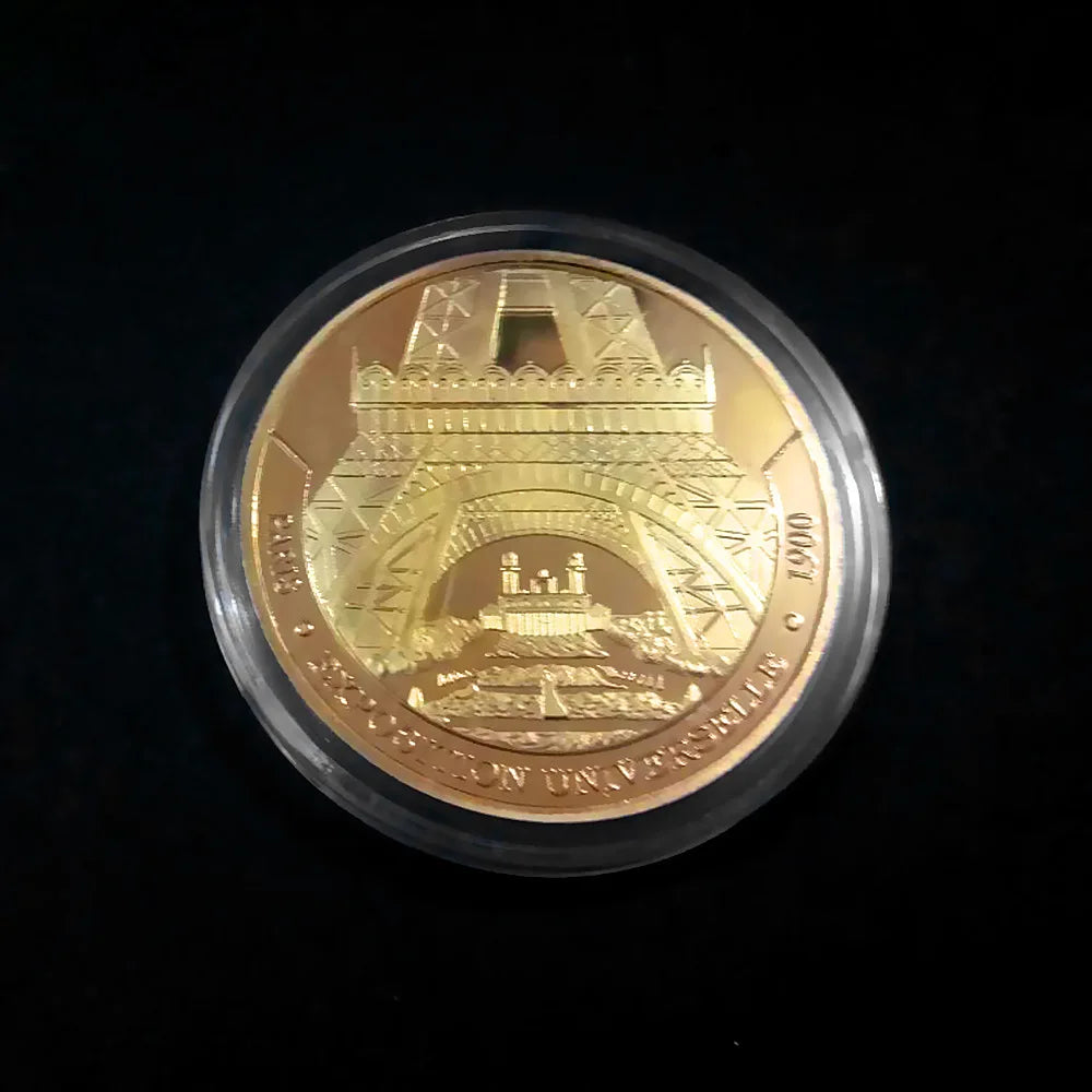 Collezione Di Monete Commemorative Della Torre Eiffel Parigi Per Viaggi Europee Non Valuta In Metallo