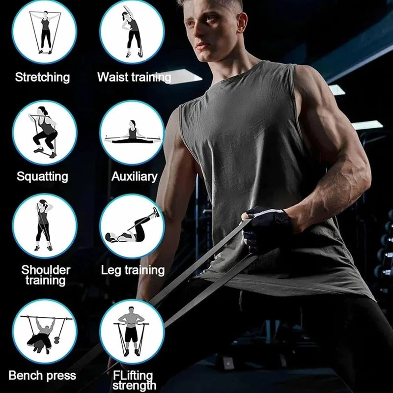 Fasce Di Resistenza Per Trazioni A Quattro Livelli Per Allenamento Muscolare Yoga Calisthenics Unisex Fitness