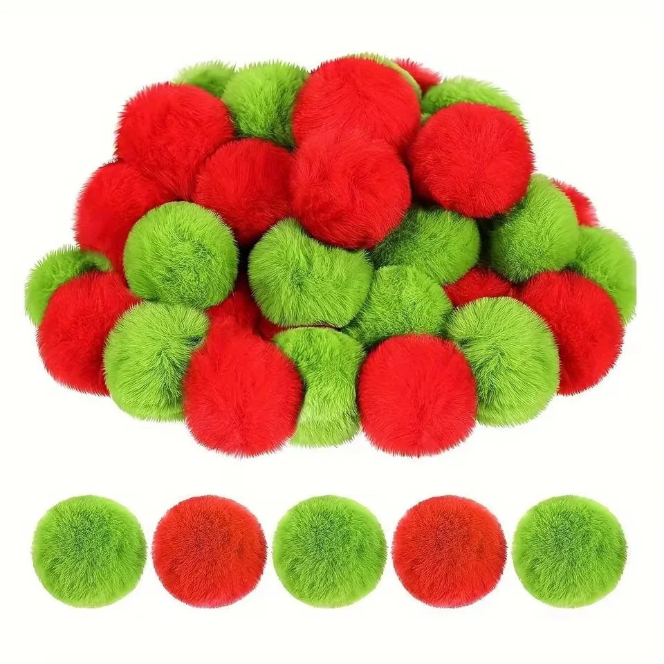12 24 Palline Di Natale In Peluche Da 6 Cm Decorazioni Per Albero Natalizio Ornamenti Natalizi Regalo Di Capodanno 2026