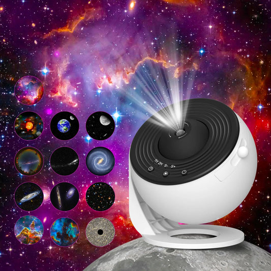 Proiettore Galaxy con luce notturna Proiettore cielo stellato 360 °   Ruota la lampada planetaria per la camera da letto dei bambini, regalo di San Valentino, decorazione per matrimoni