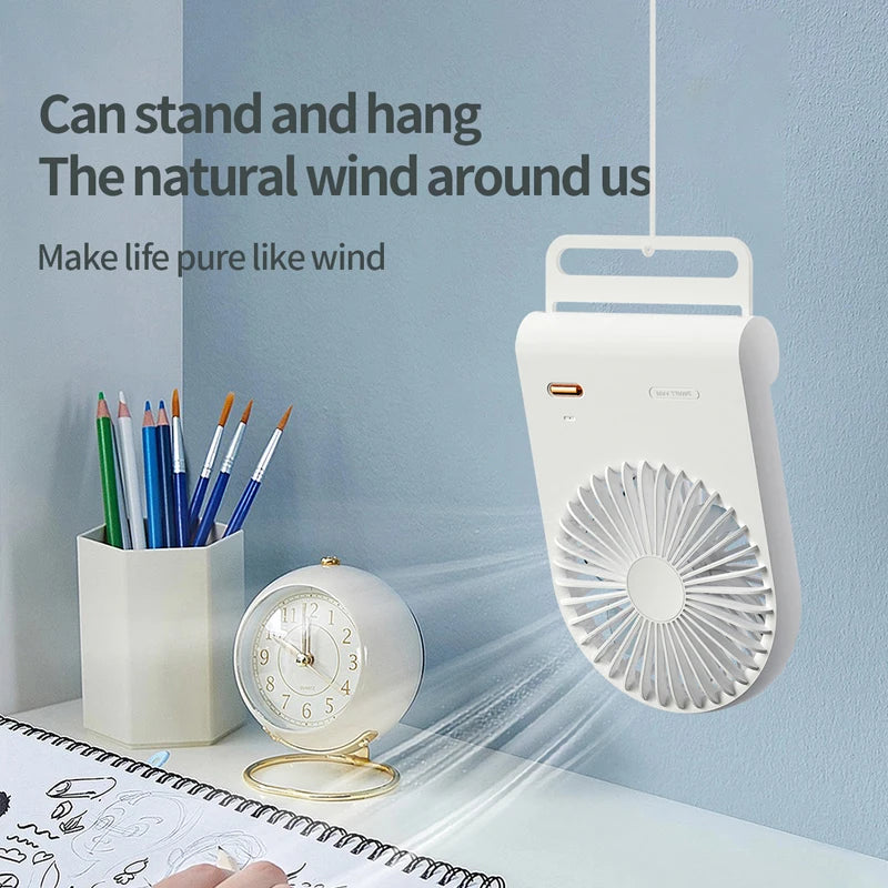 Ventilatore USB Portatile Ricaricabile per Studenti Dormitorio Pratico Compatto Efficiente